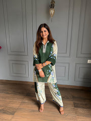 Crepe printed co-ord set (Labubu)