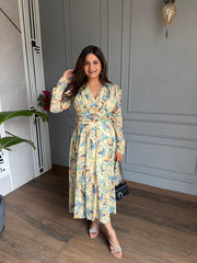 Cotton floral printed summer dress (Orchid)