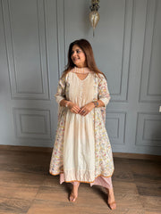 Pure cotton A lined short anarkali suit (Hazel)