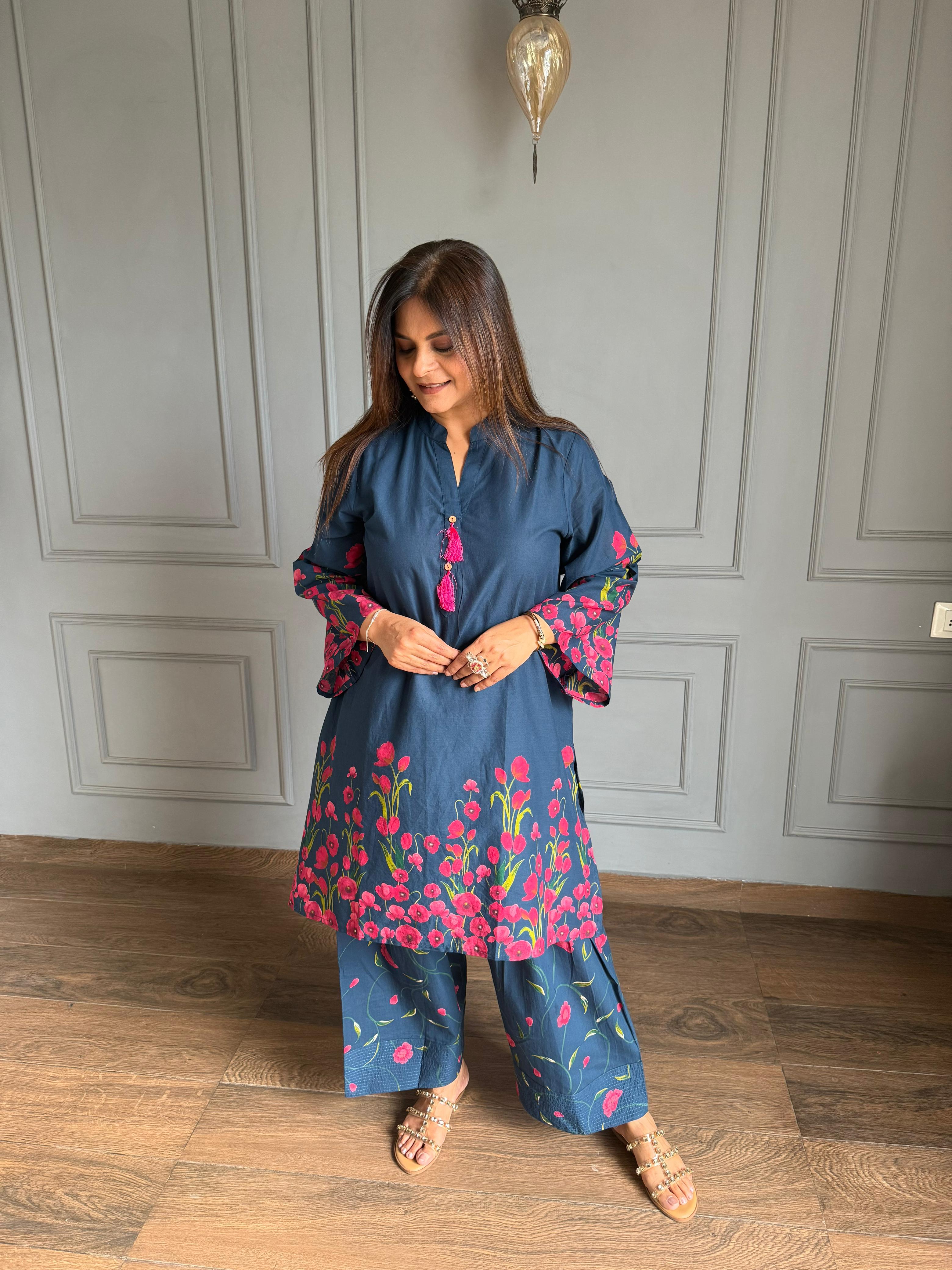 Farshi salwar loose cotton co-ord (Sapna)