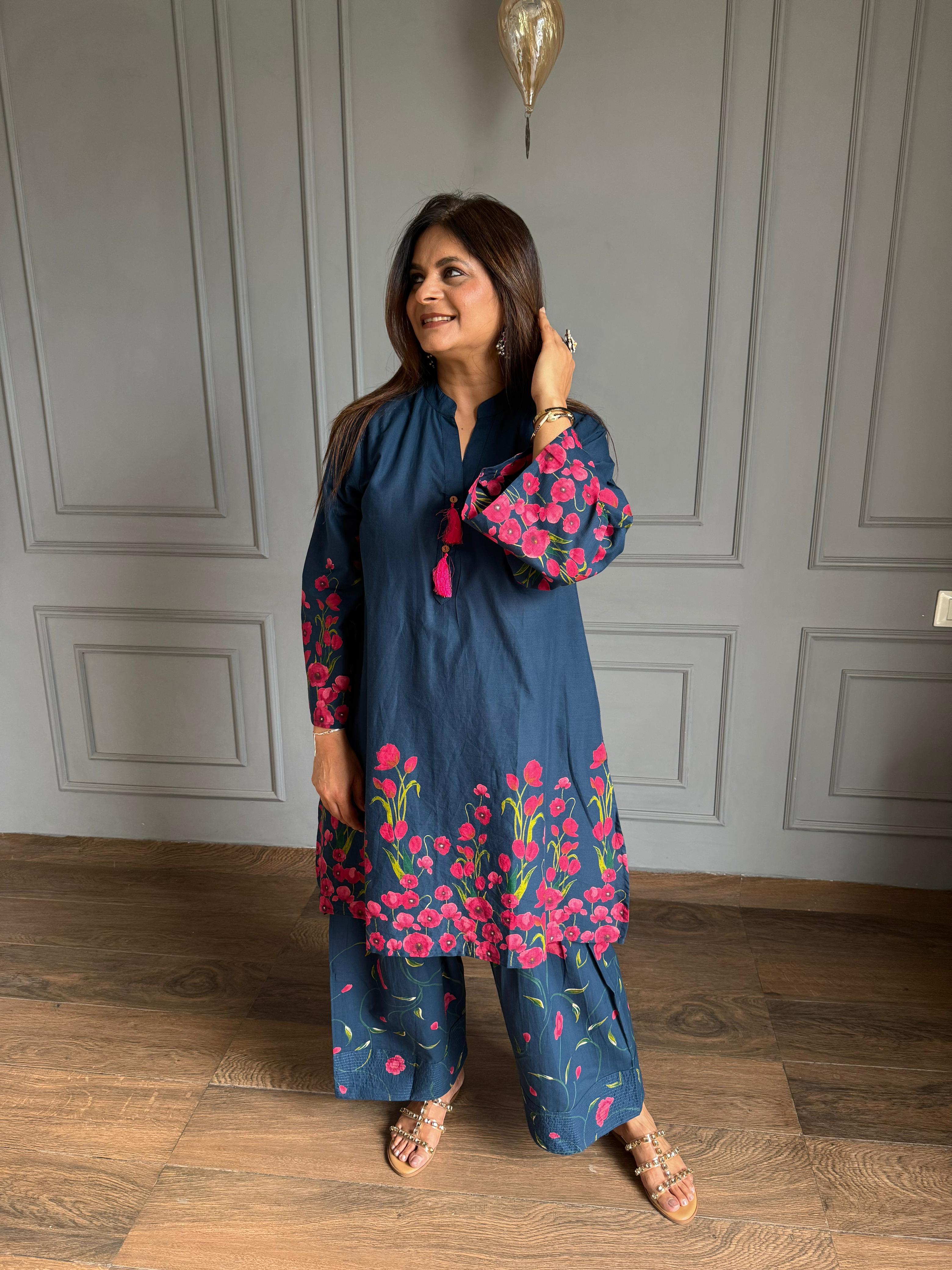 Farshi salwar loose cotton co-ord (Sapna)