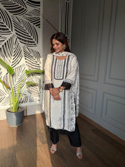 Super pretty crepe digital printed lace suit (Nisha)