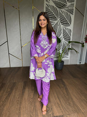 Crepe 2 piece co-ord set with real mirror detailing (Suhana)