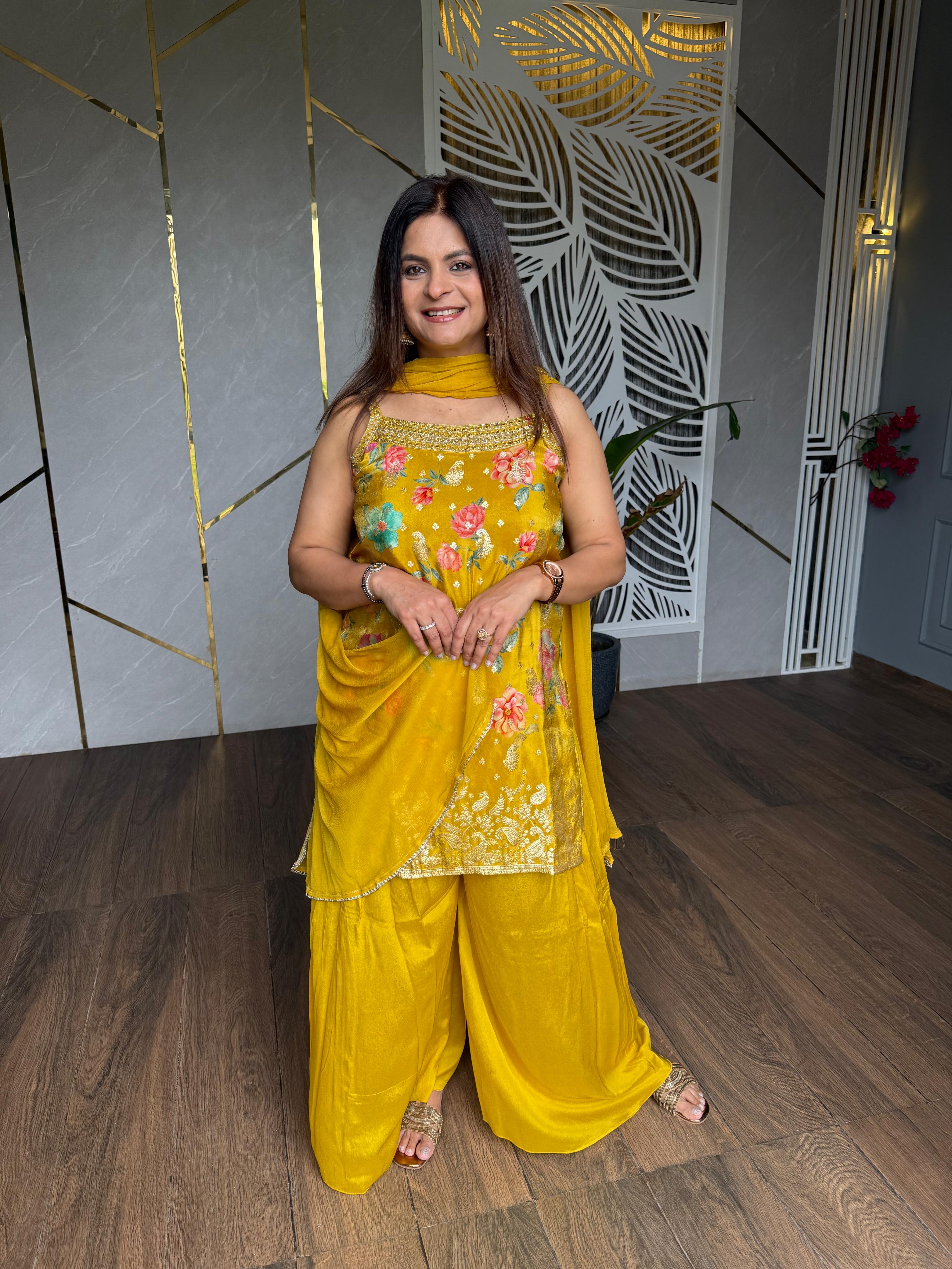 Beautiful chiffon sharara suit (Sharara)