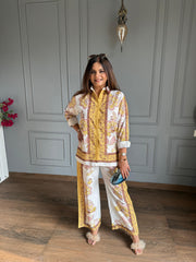 Greek print imported linen co-ord (Greek)