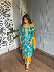 Pure chinnon embroided suit (Suhana)