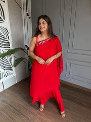 3 Piece georgette embroided co-ord set (Malabar)