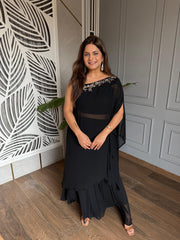 3 Piece georgette embroided co-ord set (Malabar)