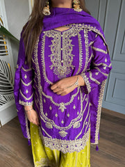 Chinnon embroided suit (Lemon)