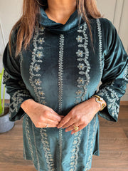 Shelika strechable velvet co-ord set (Shelika)