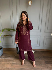 Sultana woollen embroided co-ord set (Sultana)