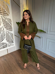 Embroided 2 piece woollen co-ord set (Olivia)