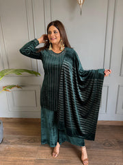 Velvet 3 piece embroided sharara suit (Rohini)