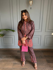 Woollen embroided 2 piece woollen co-ord set (Norah)