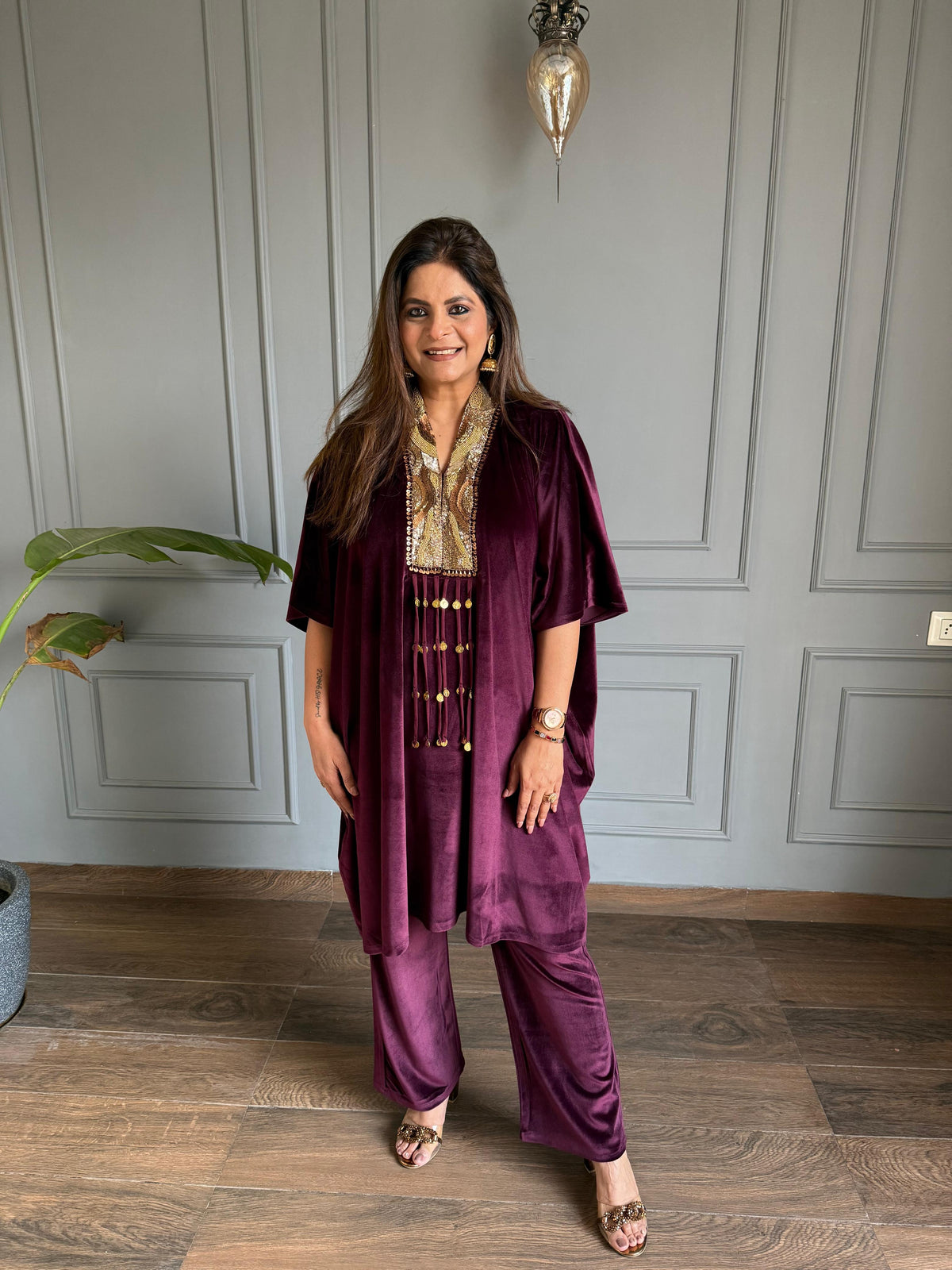 Velvet handwork kaftaan (Anu)