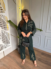 Pure woollen embroided co-ord set (Afza)