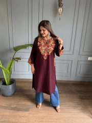 New Kashmiri embroided pheran set (Ruwi)