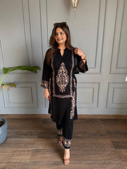 Woollen 2 piece woollen embroided co-ord set (Bindu)