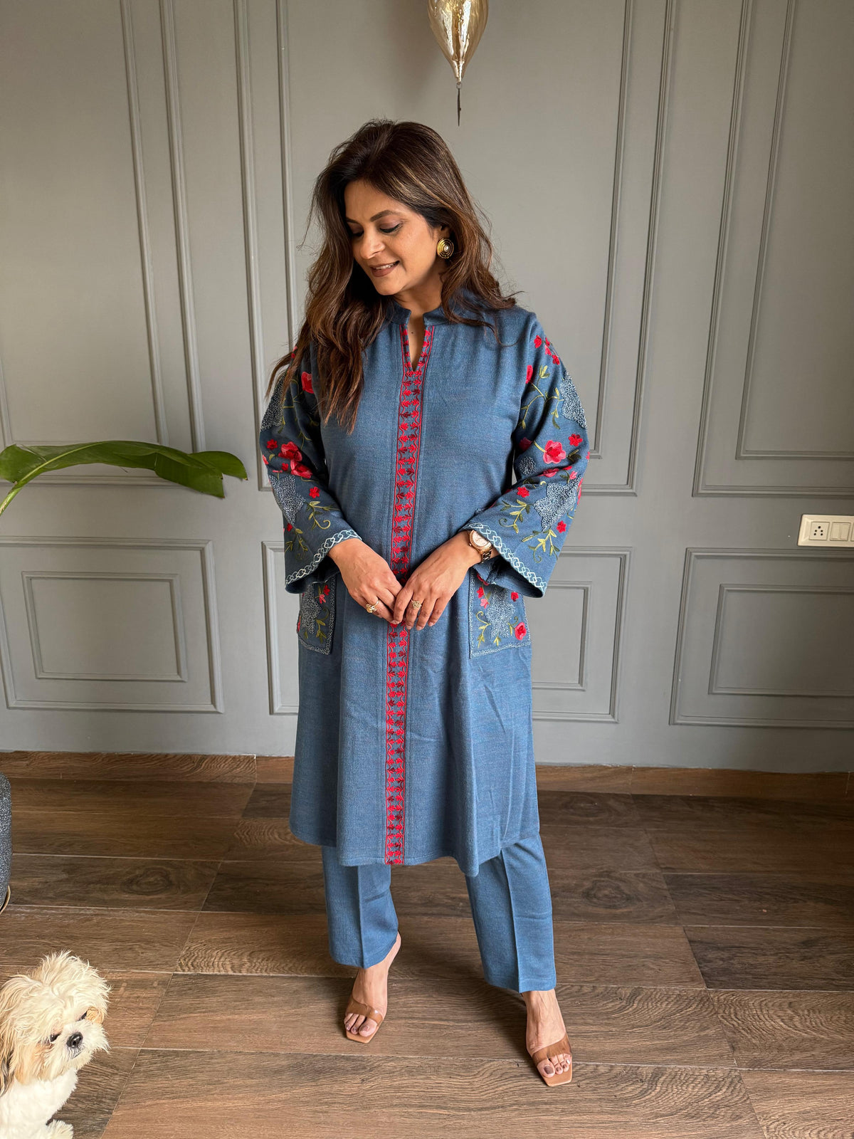 Woollen 2 piece loose style co-ord set (Arisha)