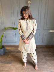 2 Piece woollen embroided co-ord set (Farah)