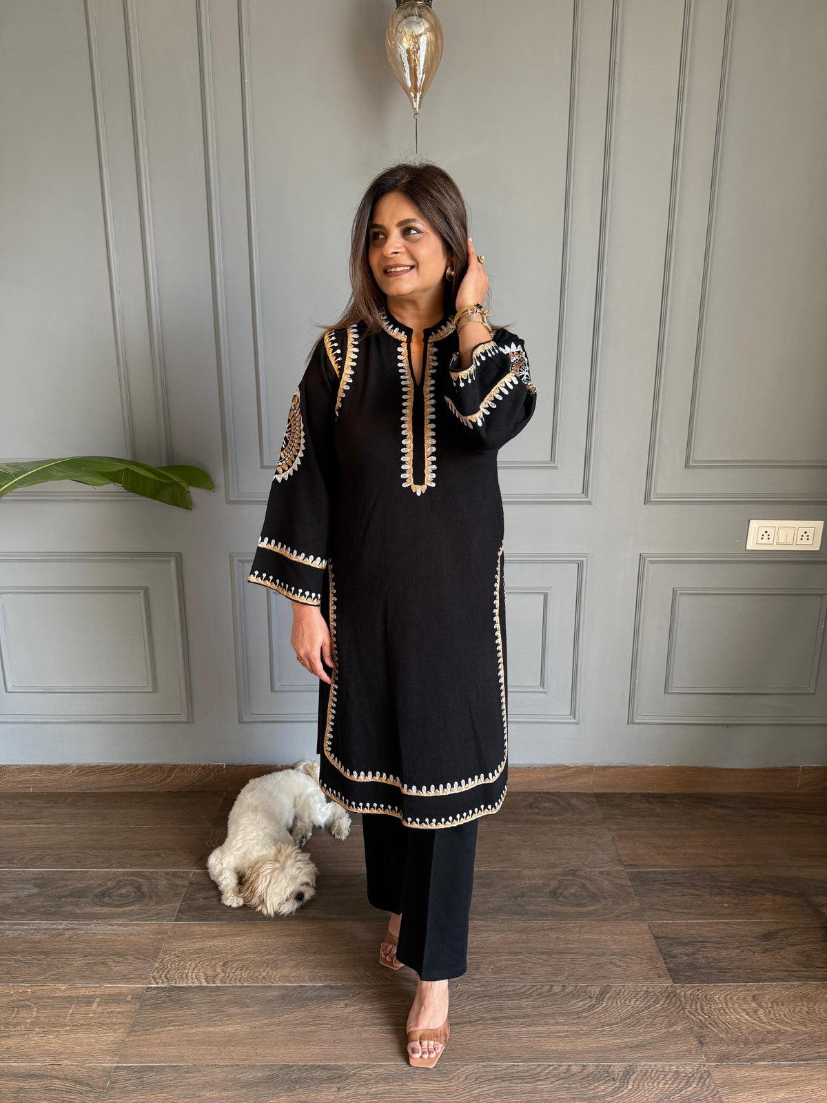 All new woollen zari work co-ord set (Gulbahar)