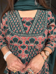 FLORAL COTTON SUIT (AJRAKH)